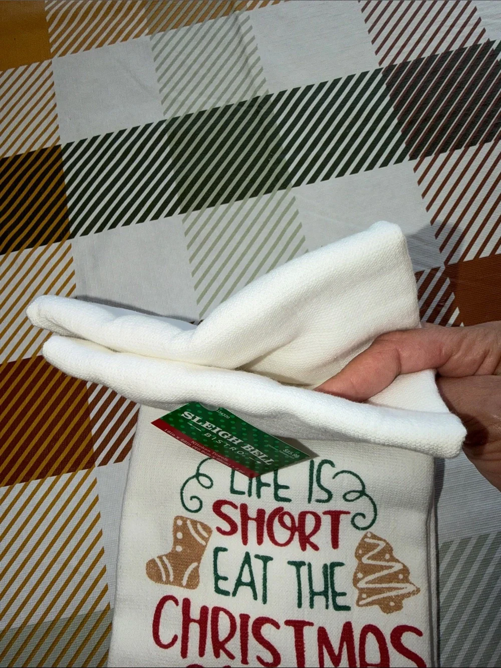 NWT Kitchen Towels Life Is Short Eat The Christmas Cookies
